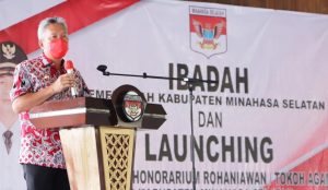 Bupati Franky Wongkar Launching Program Insentif Tokoh Agama